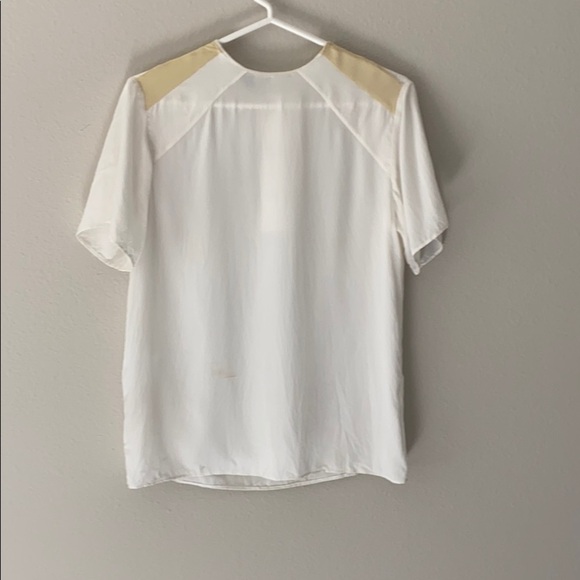 Miu Miu Made in Italy Crewneck Silk Top White/Gold  Size Medium - Picture 4 of 10